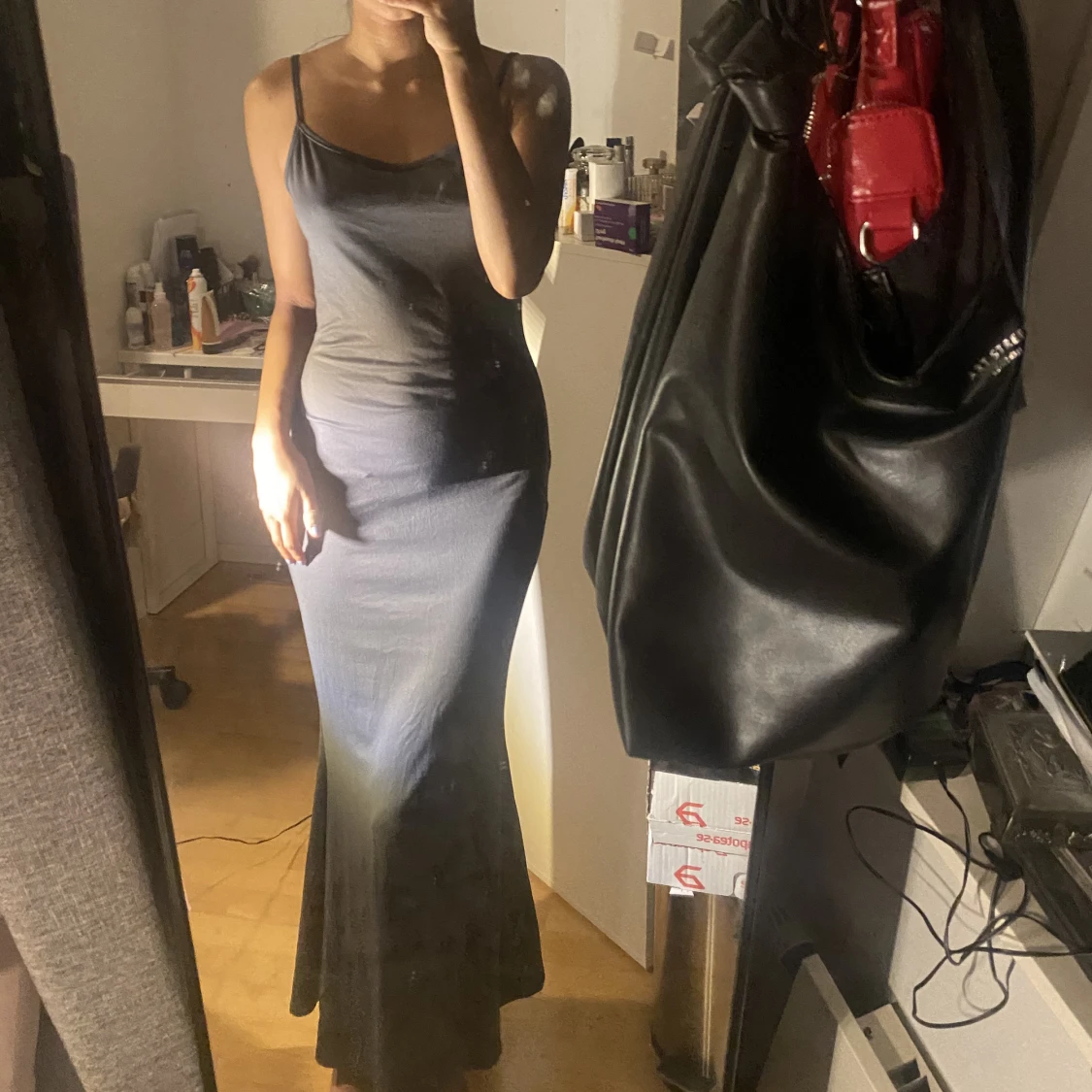 Grå slip dress - 91