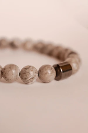 Beaded Bracelet Tan Rock - Unisex