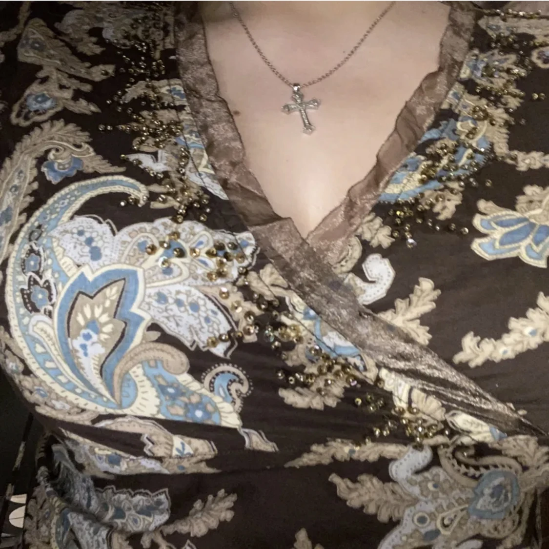 Långärmad v ringad topp! - 90