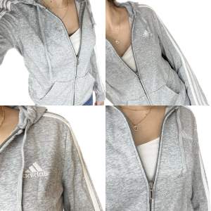 Säljer denna snygga adidas zip up hoodien som knappt är använd💕 den är jättesnygg och i bra skick😍 använd gärna köp nu funktionen 💕