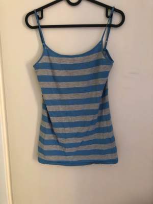 tank top with blue and grey stripes