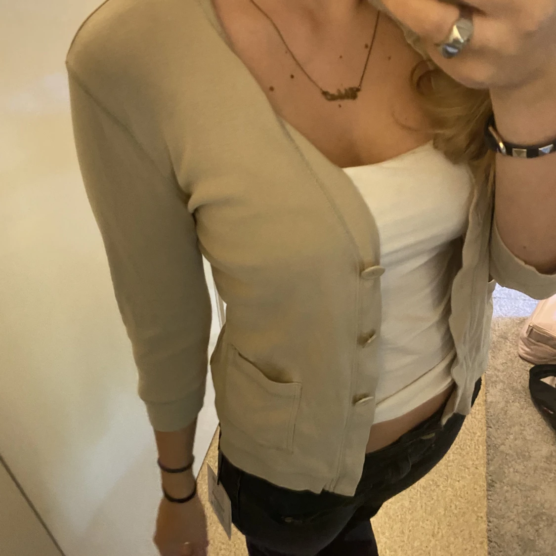 Trekvartsärmd kofta  - 90