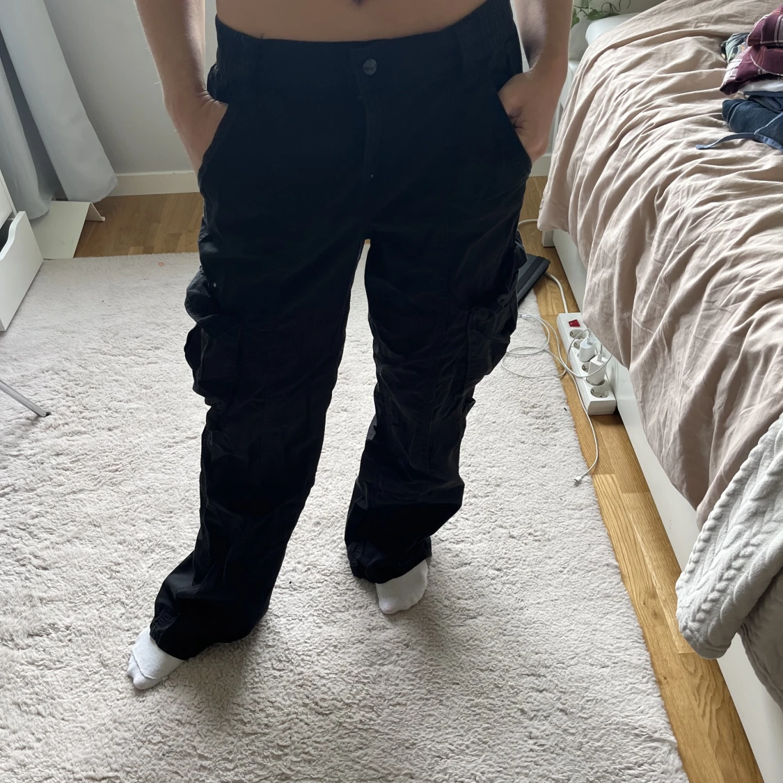 Svarta cargo byxor 💗 - 90