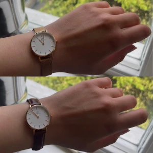 Daniel Wellington - petite - Daniel Wellington klocka ”petite” i färgen rosé gold, 28 mm.  Med klockarmbanden ”melrose” och ”st mawes”.  Verktyg för byte av klockarmband medföljer.  Säljs tillsammans, nypris totalt 1698 kr 🩷