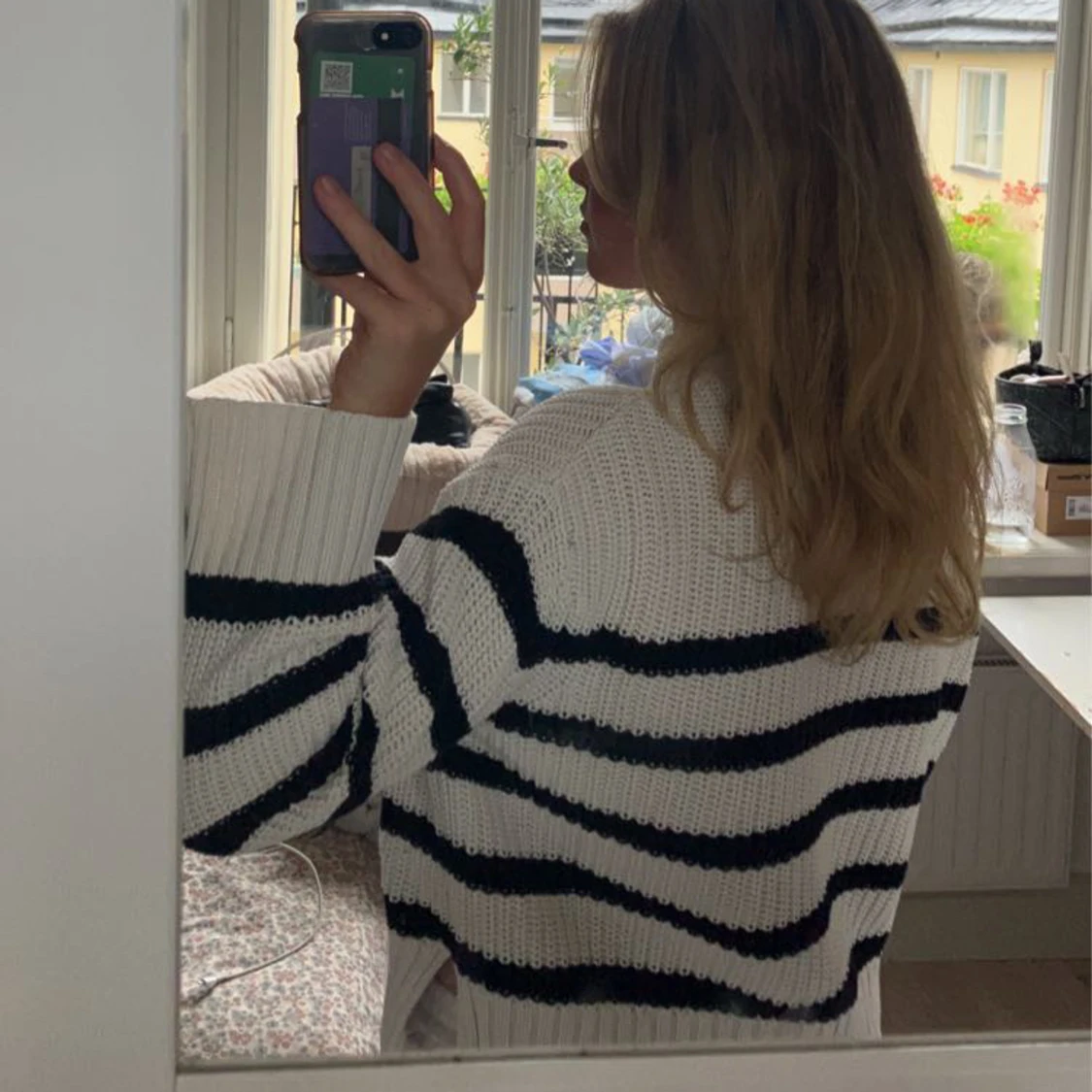 Randig stickad tröja 