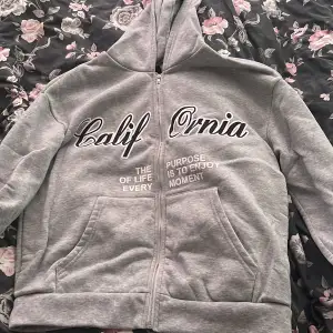 Säljer den här hoodien har bara använd 4 gånger den är grå och jätte varm
