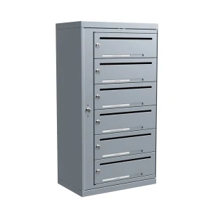 Lynx Liggande 1×6 fack - Fastighetsbox med 6 fack (passar för 6 lägenheter)