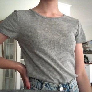 T-shirt - Ljusgrå ribbad t-shirt från Cubus i fint skick! 