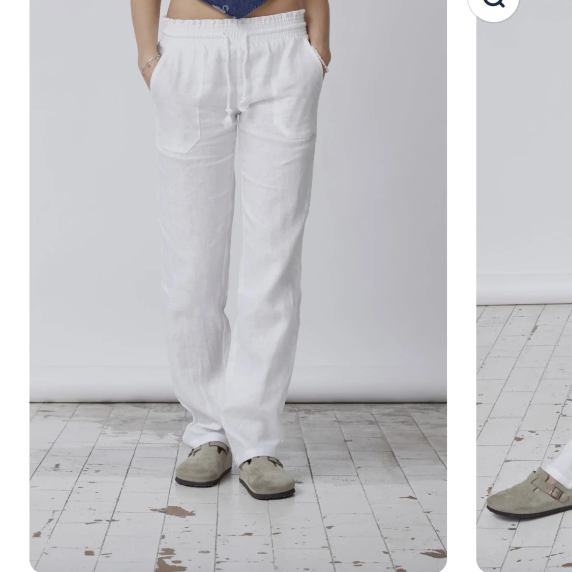 Lågmidjadd linnebyxa från Skagen 