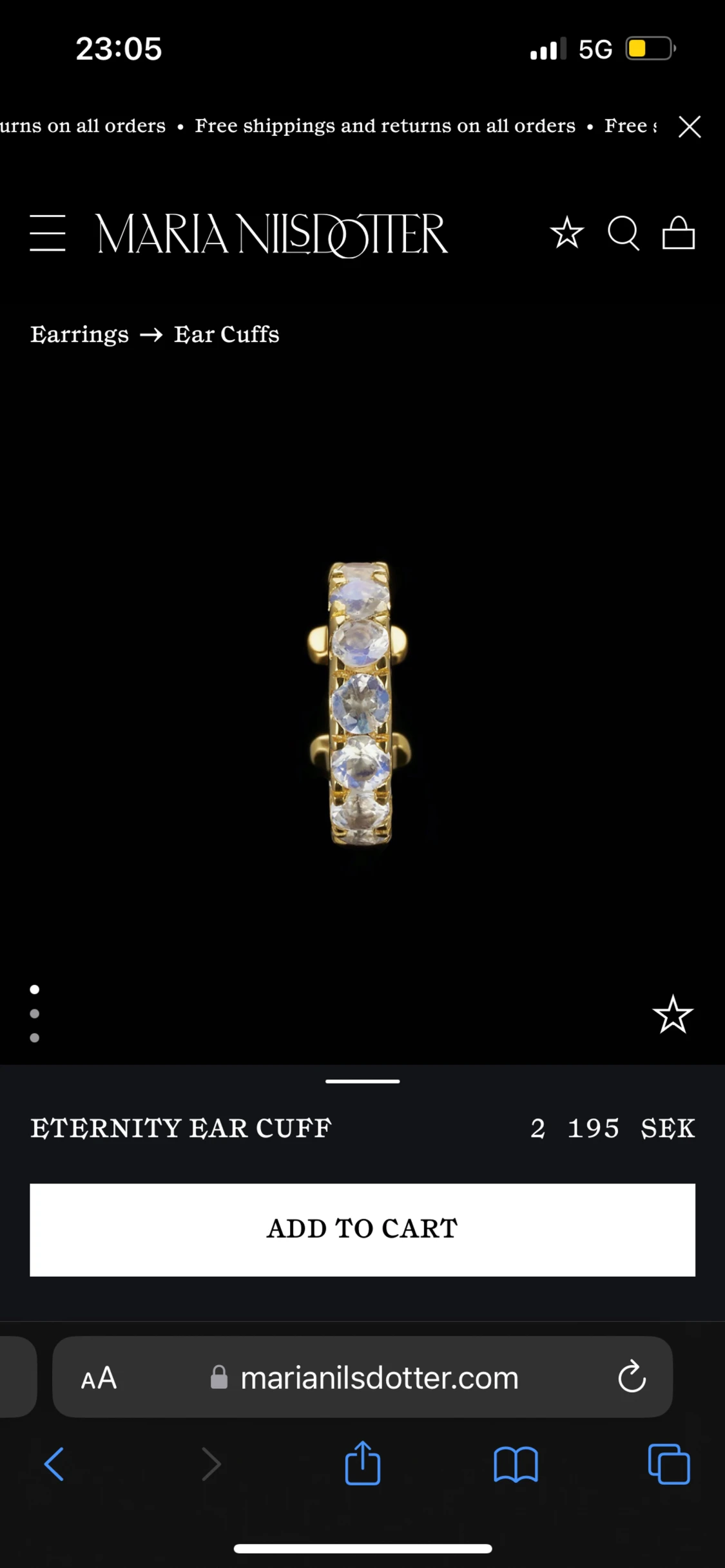 Maria Nilsdotter ear cuff - 90