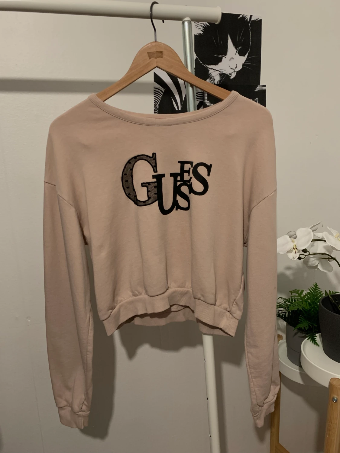 Rosa guess sweatshirt/tjocktröja - 90
