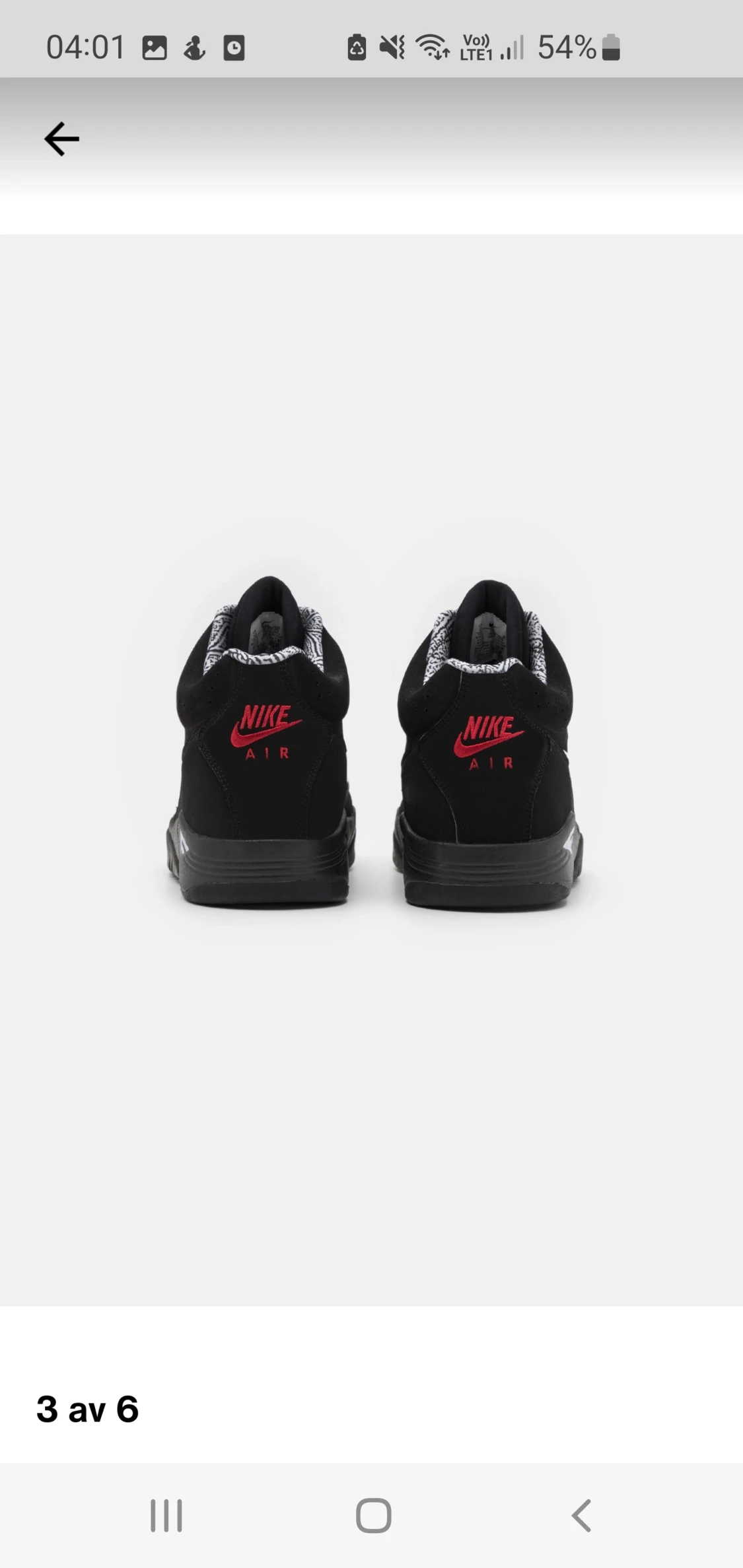 Air flight lite mid sneakers. Vit/svart,röd  - 90