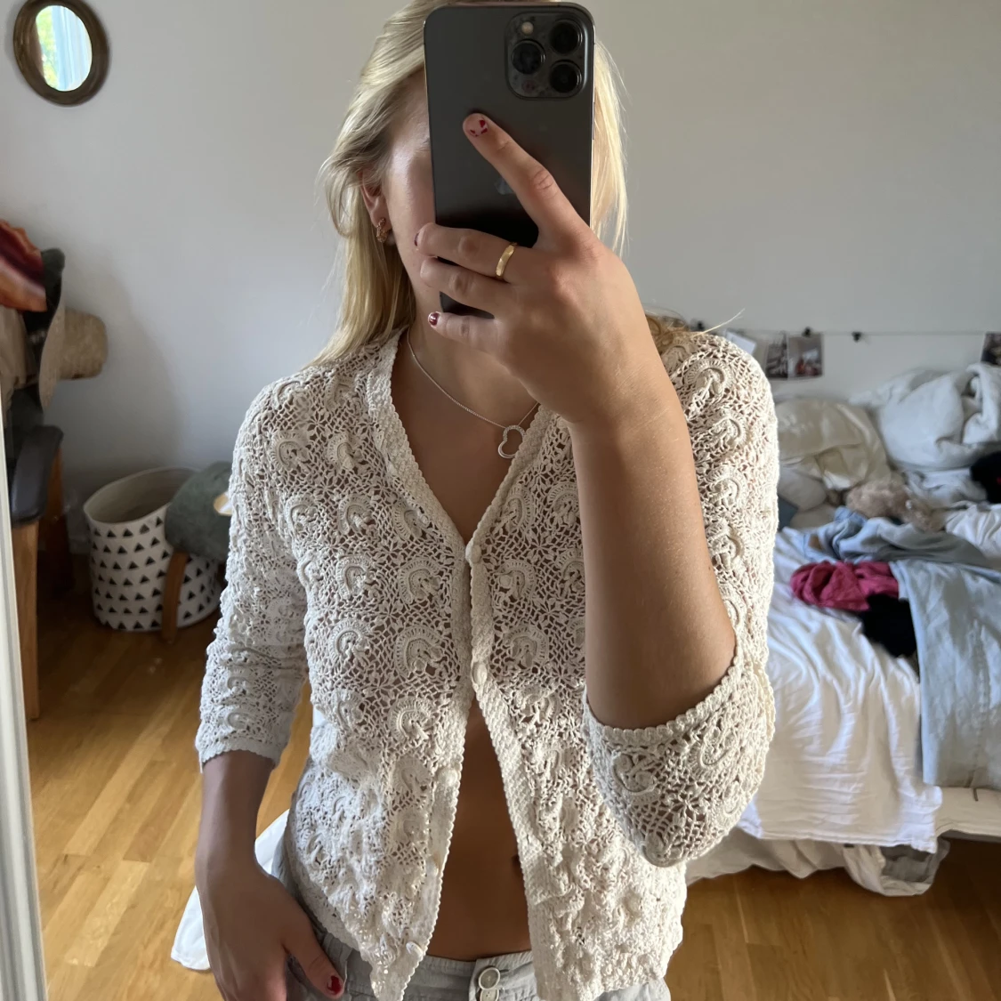 Virkat/stickad kofta