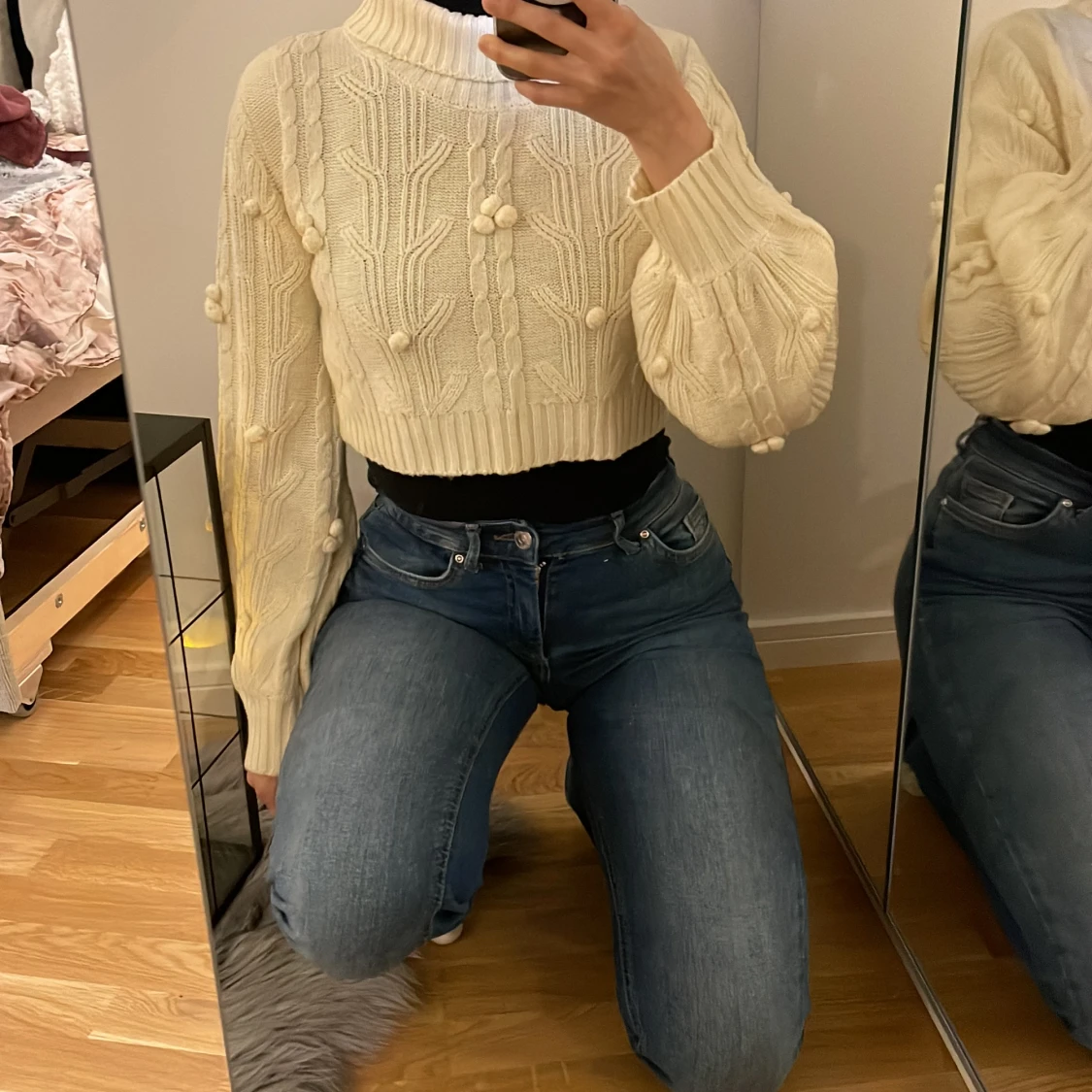 Stickat croptop - 90