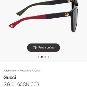 Solglasögon från Gucci. Pris på misterspex: 2629kr.  Solglasögon/fodral/påse/certifikat. Varsamt använda