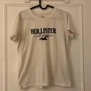 Hollister T-shirt  - En vit hollister T-shirt i bra skick. Barnstorlek men passar som xs/s.