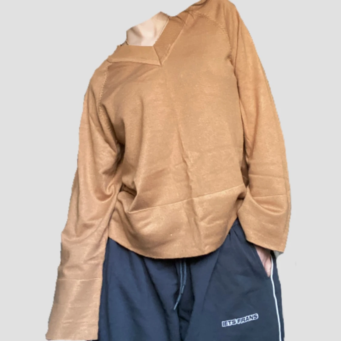 beige stickad tröja - 90