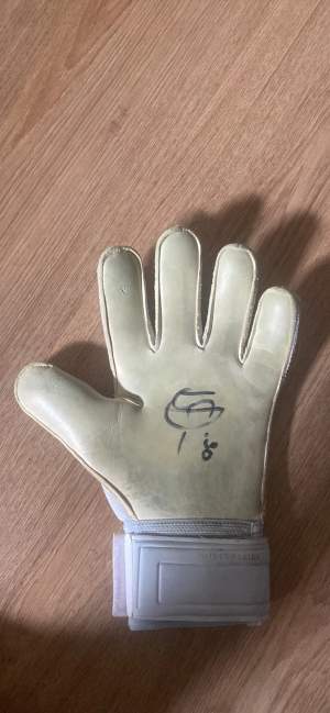 Fotbolls handskar av Ismael diawara och hans autograf. Handskarna är från grupp kval matchen i Champions league mot Juventus.