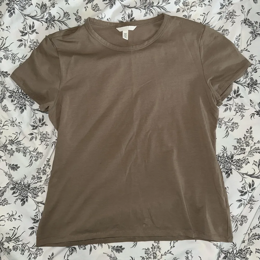 Jättefin och otroligt skön gråbeige t-shirt/babytee, knappt använd så väldigt bra skick, XL men passar L och M lite mer oversize. T-shirts.