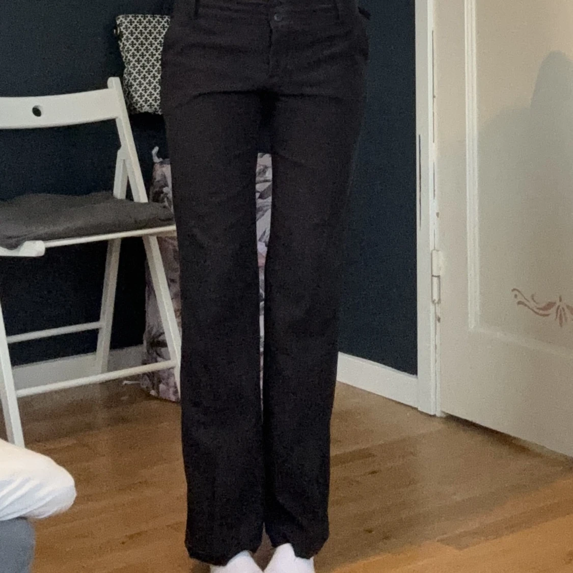 lågmidjade kostymbyxor  - 90