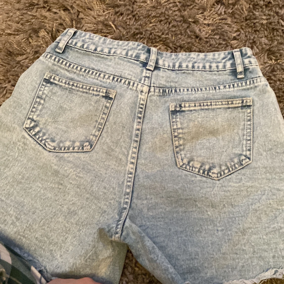 ljusblå jeansshorts - 90