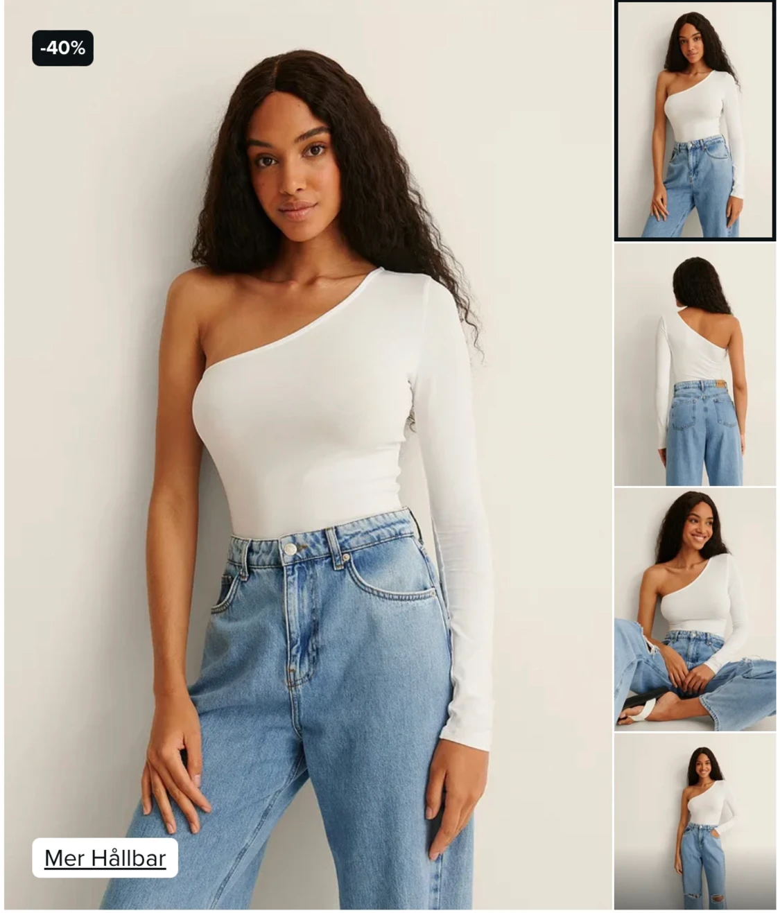 Enarmad topp med puffärm