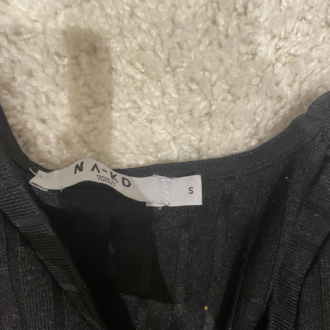 Långärmad svart topp - 90