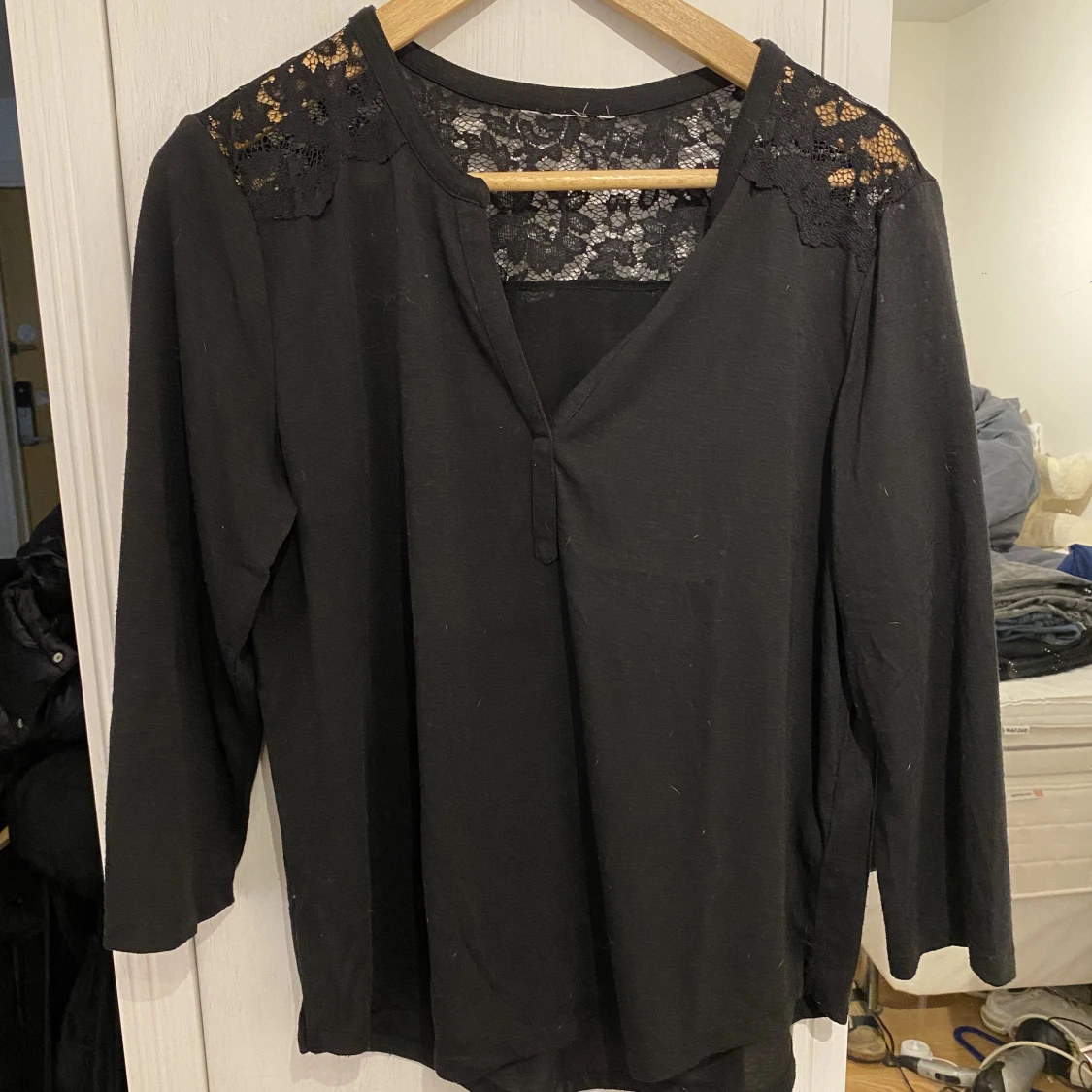 svart spetsblus💓 - 91