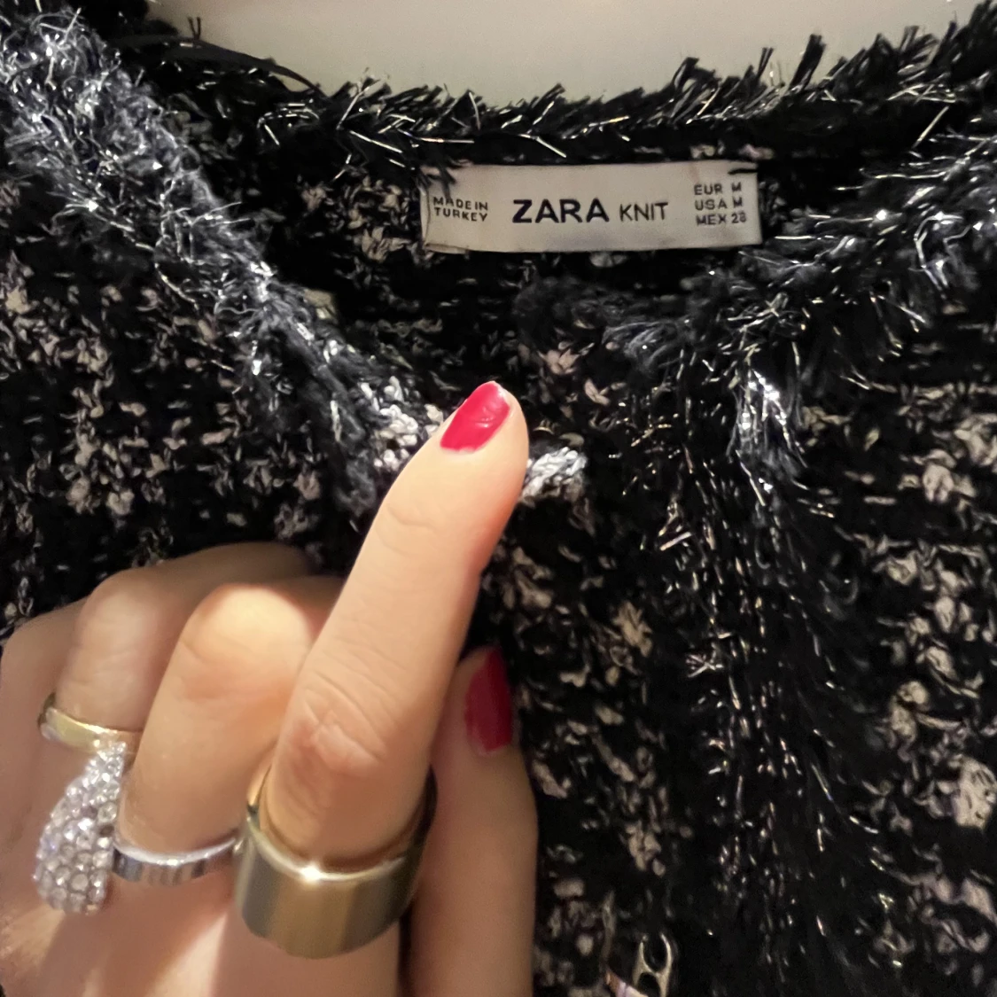 Cardigan svart ruting - 91