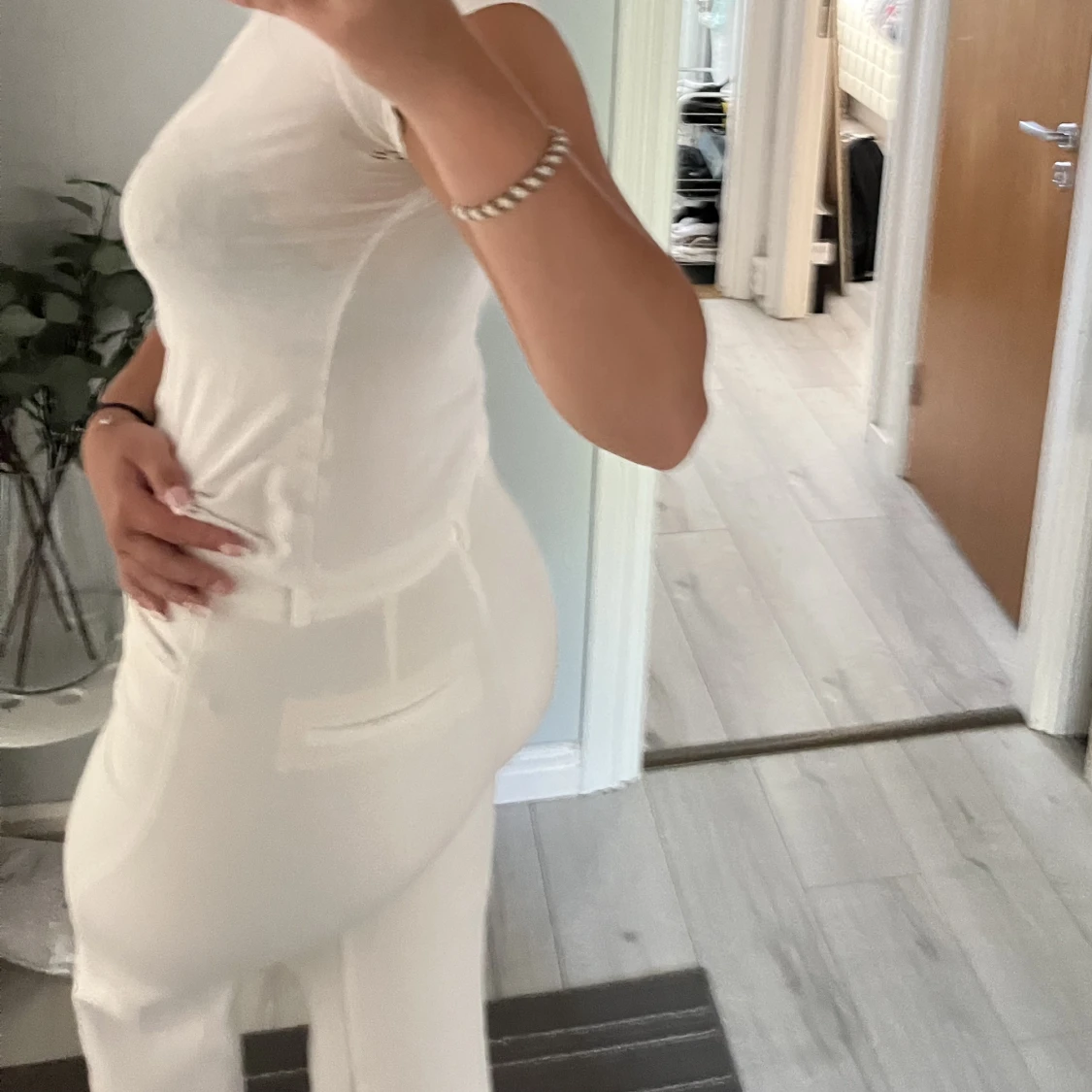 Vita kostymbyxor  - 90