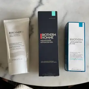 Biotherm Cara Cleanser Cream to foam 150ml ordinarie pris 308kr Biotherm Homme Aquapower Advanced Gel 75ml - orinarie pris 429kr Biotherm Life plankton Elixir 50ml -ordinarie pris 980kr Säljer allt för 999kr 