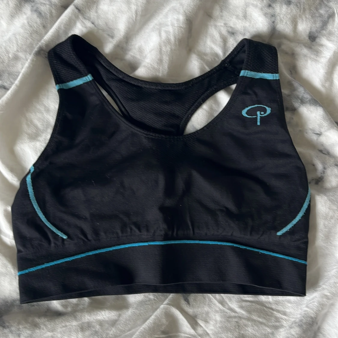 Svarta blå sport bh