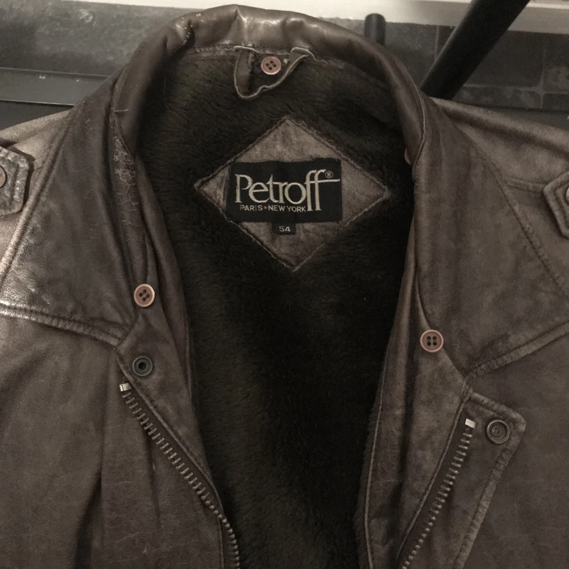 Intresse koll petroff läder jacka - 91