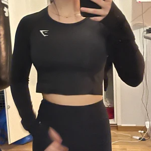 Träningströja  - Träningströja från gymstark, säljes på grund av att jag gillar att träna okej långa tröjor, använd ändast 1-2 gånger, nypris 449kr