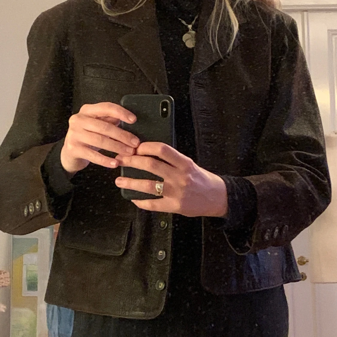 Läderjacka/kavaj Saki strl 44 - 91