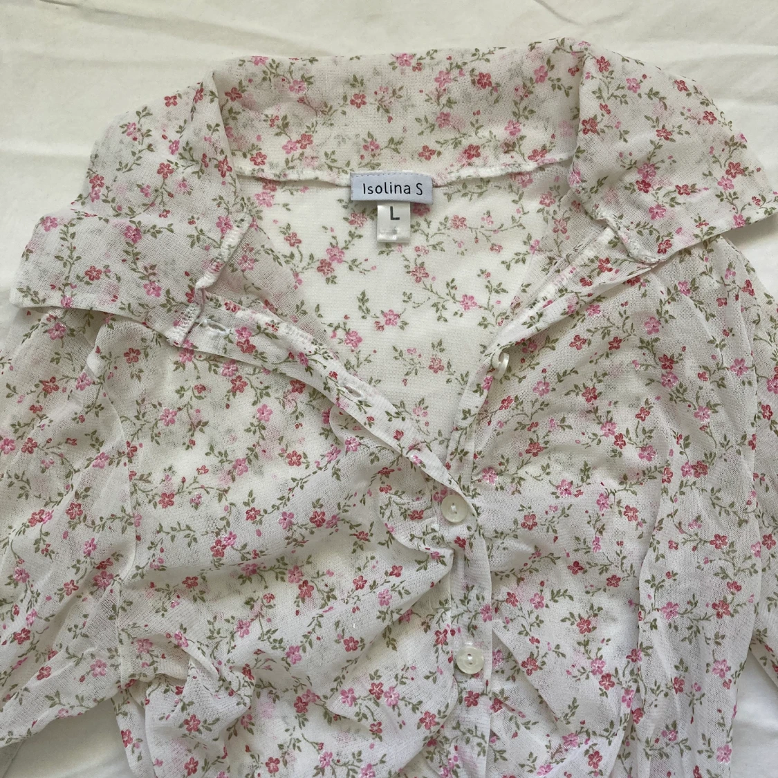 Blommig tunn blus - 90