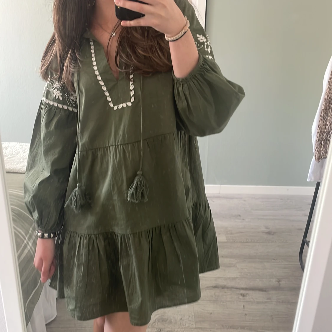 Grön zara klänning