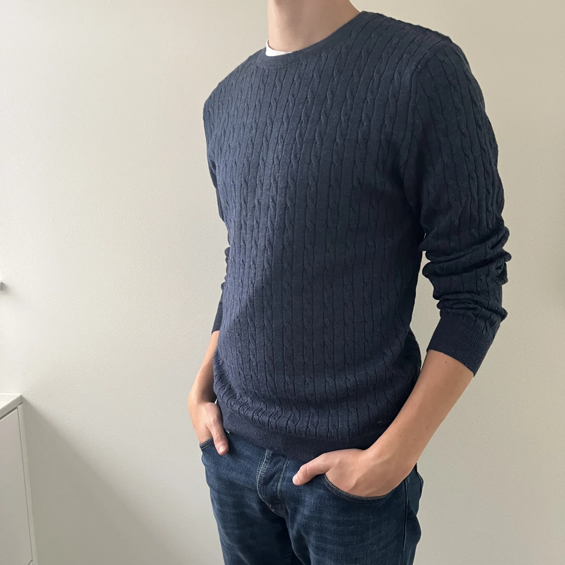 Stenström kabelstickad tröja - 90