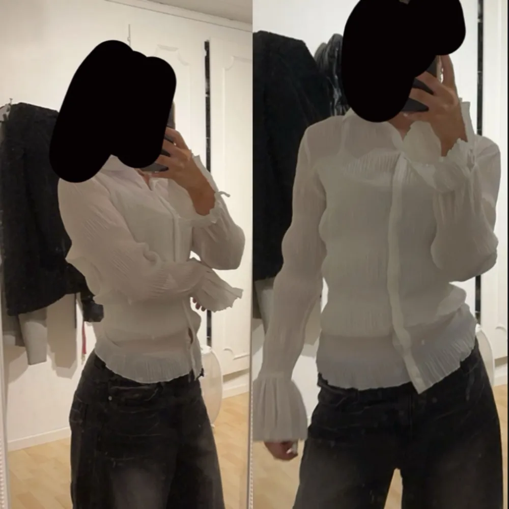 Jätte söt vit skjorta / tröja med knappar. . Skjortor.