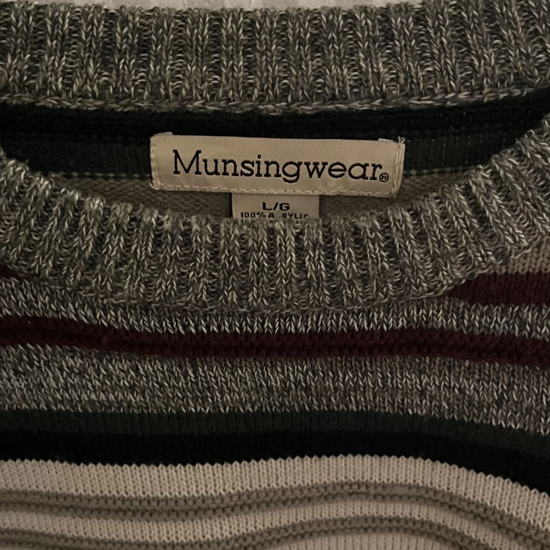 Stickad tröja randig  - 91