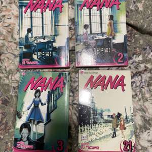Nana 1,2,3 och 21 original på engelska, 100kr st alla för 400kr