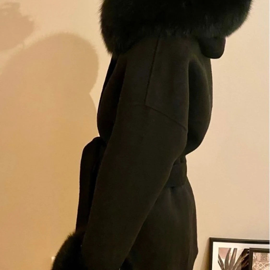 Kappa med pälskrage  - 90