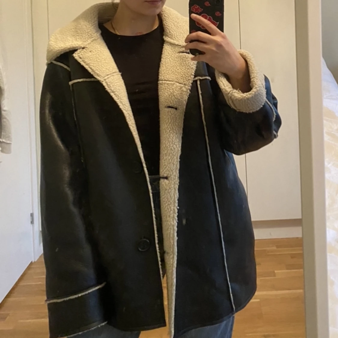 Oversize ”skinn” jacka - 91