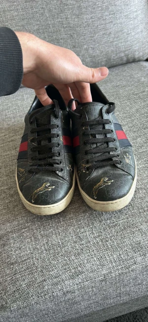 Gucci skor  - Gucci skor  Strl 43  Smutsiga på bild men kommer att putsa och göra rent dem innan paketet levereras. Inget kvitto finns. Kan gå ner i pris vid snabb affär.