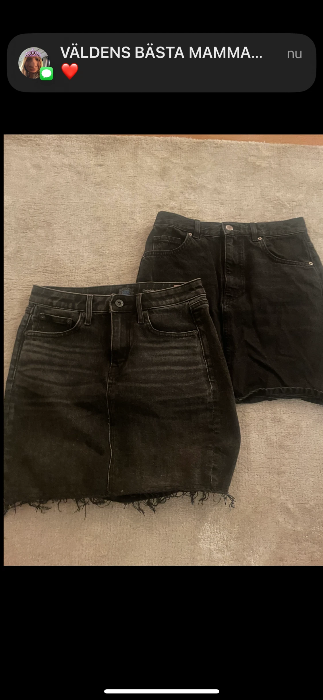 Svarta/gråa jeans kjolar - 90