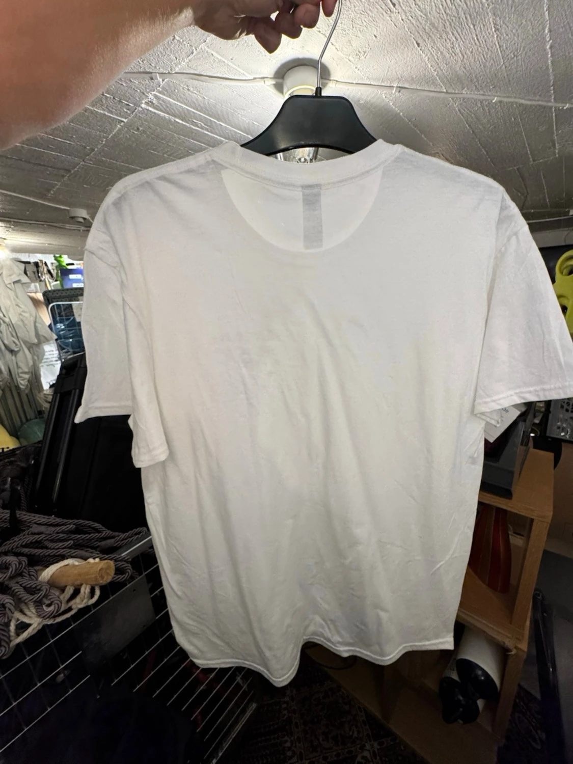 Vit t-shirt med tryck Electronic Music - 1