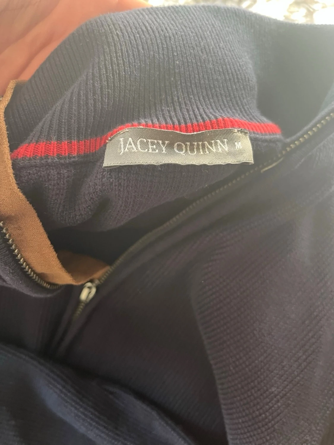 Mörkblå ziptröja från Jacey Quinn - 1