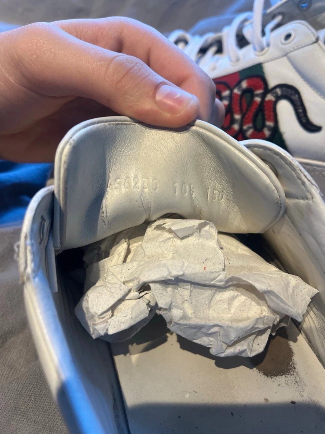  Äkta Vita sneakers med orm brodyr - 2