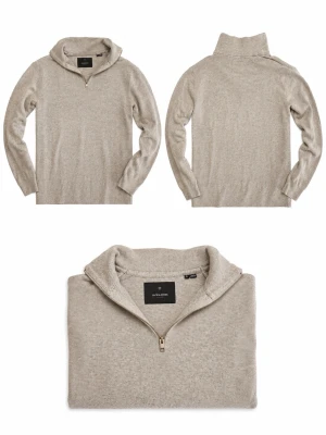 Beige stickad tröja med halv dragkedja - Skick 9/10. Är storlek S men skulle säga att den passar mera åt xs hållet. Inga defekter, knappast använd. Priset kan diskuteras!😁
