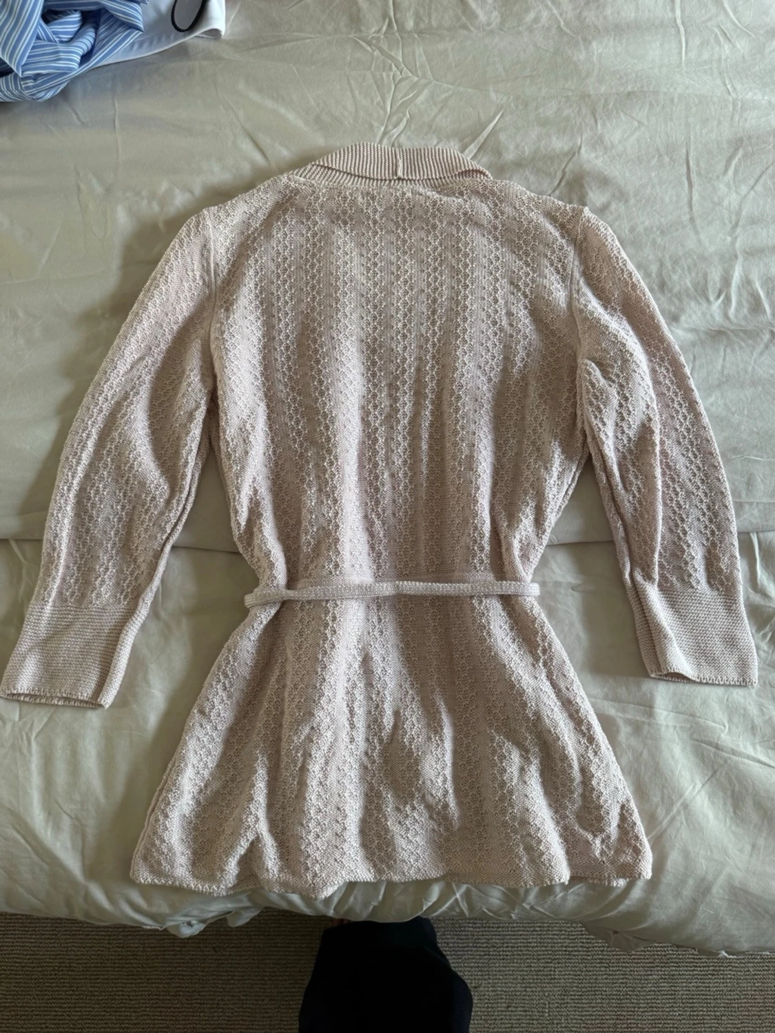 Vacker Ljusrosa omlottkofta med knytband - 5